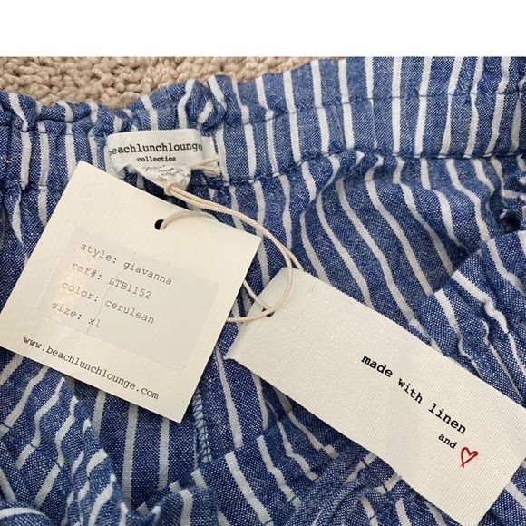 Beach lunch lounge giavanna blue and white XLpants - Picture 6 of 6